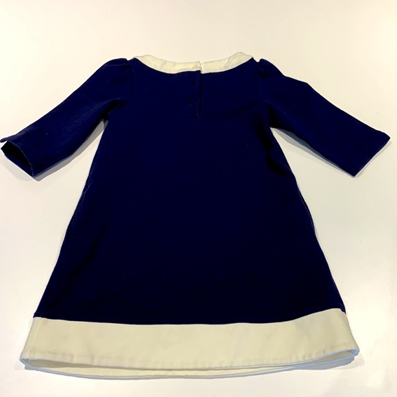 Jamie and Jack girls navy blue and cream dress - Picture 4 of 4